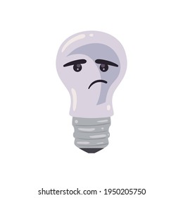 Isolated sad light bulb icon