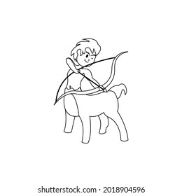 Isolated sagittarius animal character zodiac sign Vector