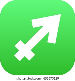 Isolated Sagittarius Icon Symbol On Clean Background. Vector Archer Element In Trendy Style.