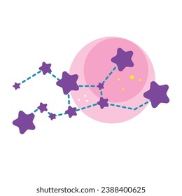 Isolated sagittarius star constellation zodiac symbol Vector