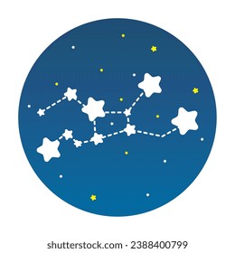 Isolated sagittarius star constellation zodiac symbol Vector