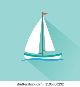 Isolated Sailboat Icon