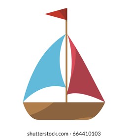 isolated sailboat icon