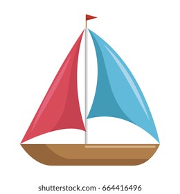 isolated sailboat icon