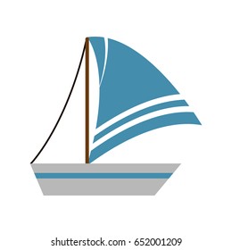 isolated sailboat icon image 