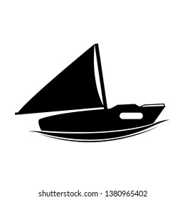 Isolated sailboat icon image. Vector illustration design