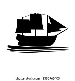 Isolated sailboat icon image. Vector illustration design