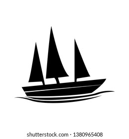 Isolated sailboat icon image. Vector illustration design