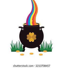 Isolated Saint Patrick Money Pot Icon Vector