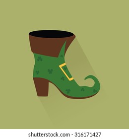 Isolated saint patrick's day icon on a green background