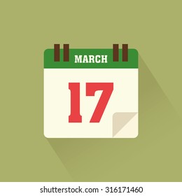 Isolated saint patrick's day icon on a green background