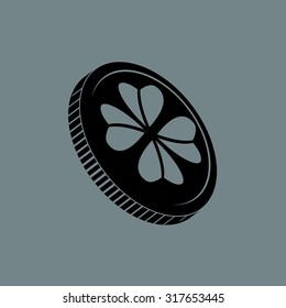 Isolated saint patrick's day icon on a blue background