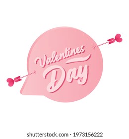 Isolated saint valentines day circle love pink present icon- Vector