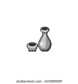 Isolated Sake Emoji, Emoticon, Vector Flat Icon