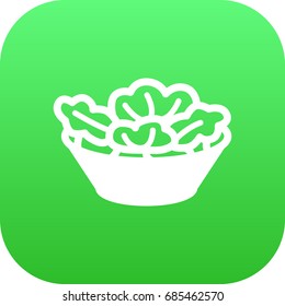 Isolated Salad Icon Symbol On Clean Background. Vector Lettuce Element In Trendy Style.