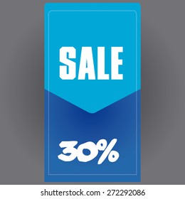 Isolated sale label on a colored background. Vector illustration