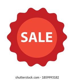 Isolated sale shop online digital marketing colorful icon in white background- Vector