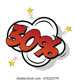 Isolated sales comic expression on white background, Vector illustration
