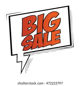 Isolated sales comic expression on white background, Vector illustration
