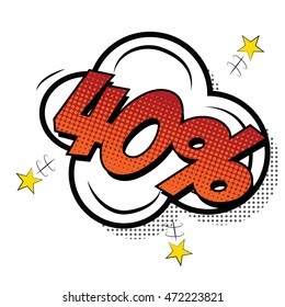 Isolated sales comic expression on white background, Vector illustration