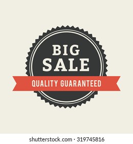 Isolated sales label with text on a white background