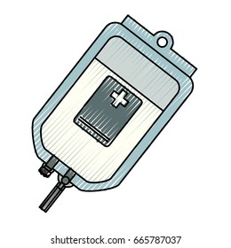 isolated saline solution bag