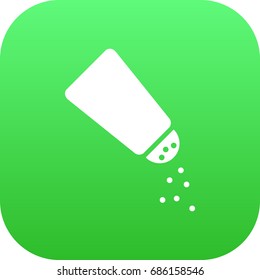 Isolated Salt Icon Symbol On Clean Background. Vector Saltshaker Element In Trendy Style.