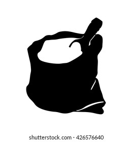 isolated salt sack on white background