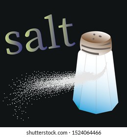 Isolated salt shaker with a dark background