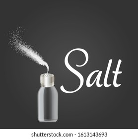 Isolated salt shaker with a dark background