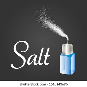 Isolated salt shaker with a dark background