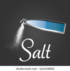 Isolated salt shaker with a dark background