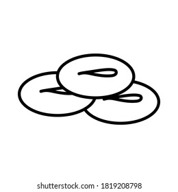 Isolated salty donuts icon. Mexican food- Vector