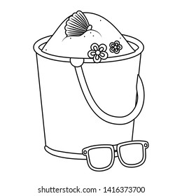 Isolated sand bucket design vector illustration