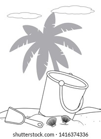 Isolated sand bucket design vector illustration
