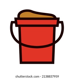Ilustración de vectores de iconos de verano de arena aislada