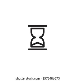 Isolated sand watch, hourglass vector Icon Illustration, flat icon