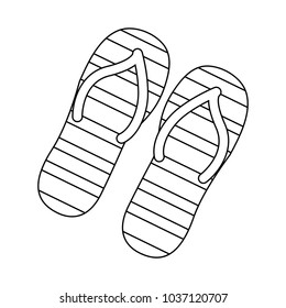 Isolated sandals design