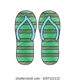 Isolated sandals design