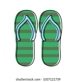 Isolated sandals design