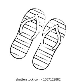 Isolated sandals design