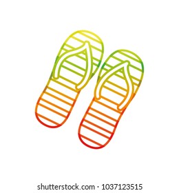 Isolated sandals design