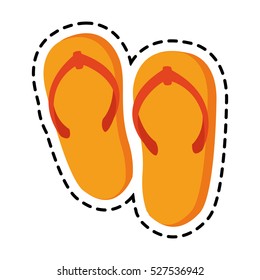 Isolated sandals design