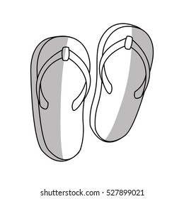 Isolated sandals design