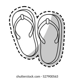 Isolated sandals design