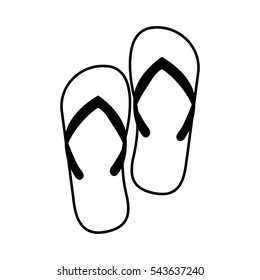 Isolated sandals design