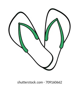 Isolated sandals design