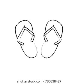 Isolated sandals design
