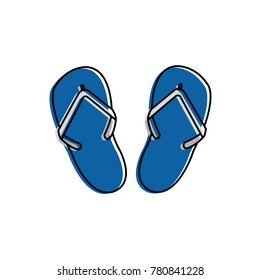 Isolated sandals design