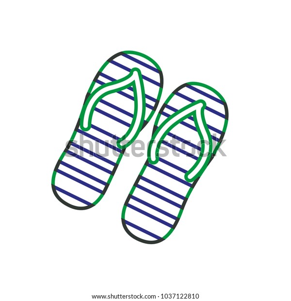 Isolated Sandals Design Stock Vector (Royalty Free) 1037122810